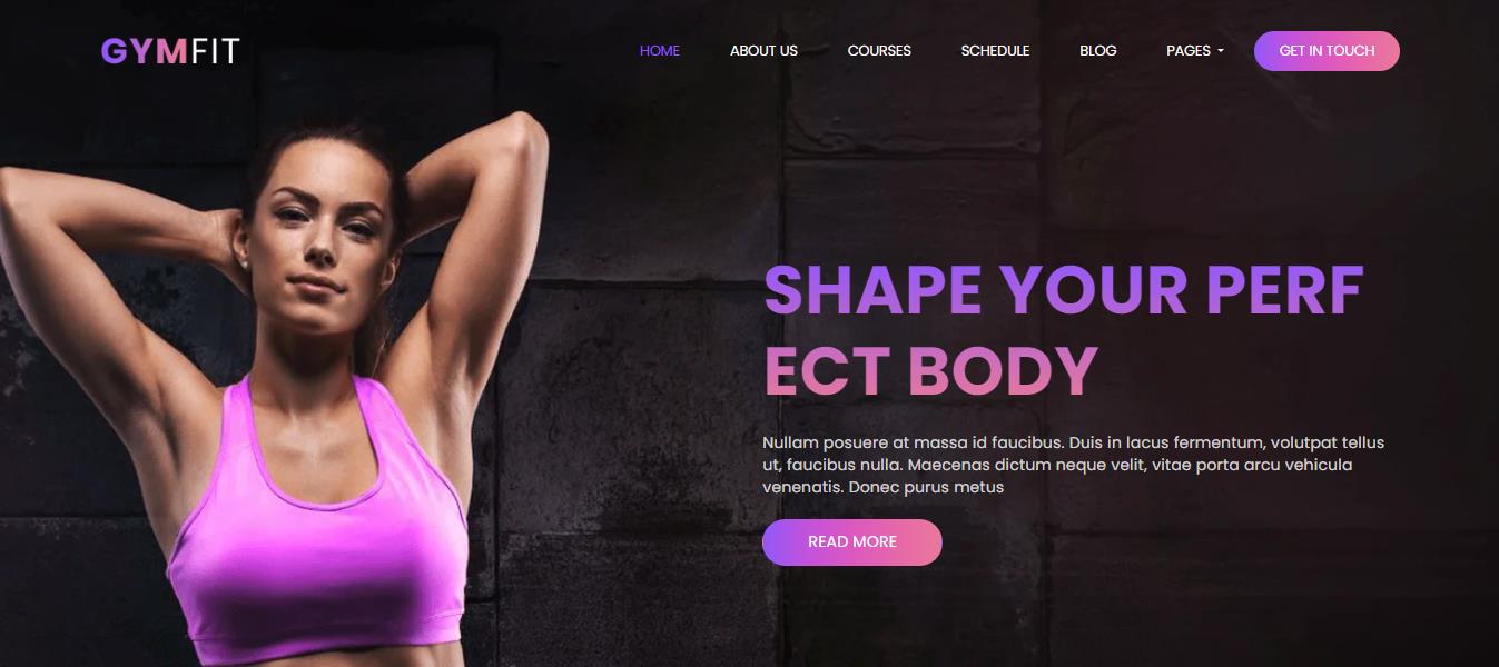 GymFit Shape Your Perfect Body